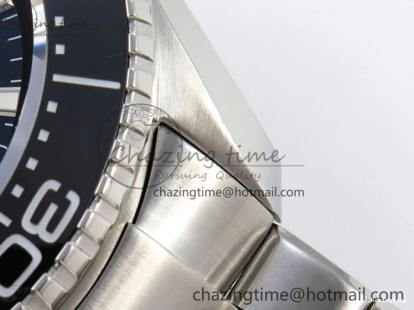 0506 EasyCare SEAMASTER PLANET OCEAN 6000M ULTRA DEEP 45.5MM SS TF 1:1 BEST EDITION BLUE DIAL BLACK BEZEL ON SS BRACELET A 7760